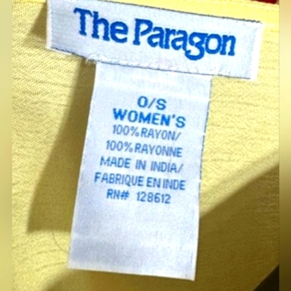 PARAGON One Size (upto 4X) Embroidered Buttery Yellow Tunic - Picture 7 of 7